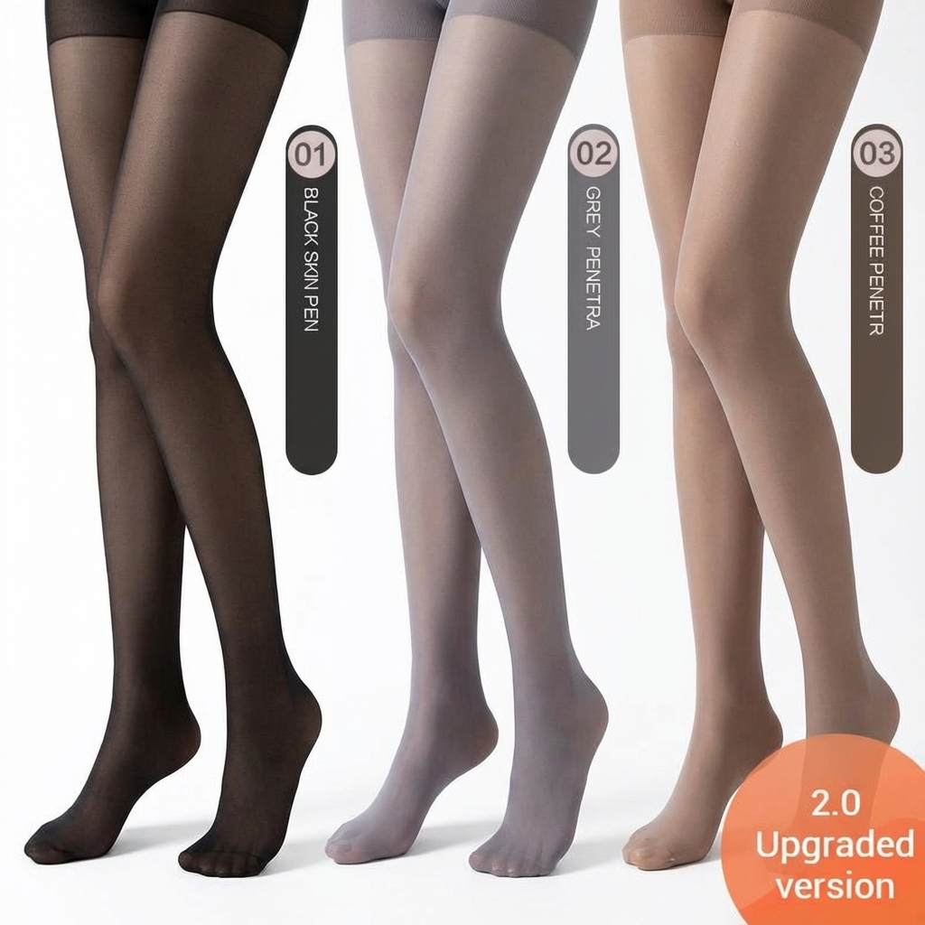 Thicken Thermal Stockings For Women Winter Velvet High Waist Elastic Sexy Translucent Pantyhose Female Thermal Tights Leggings